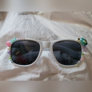 Pastel pearl and rhinestone sunglass